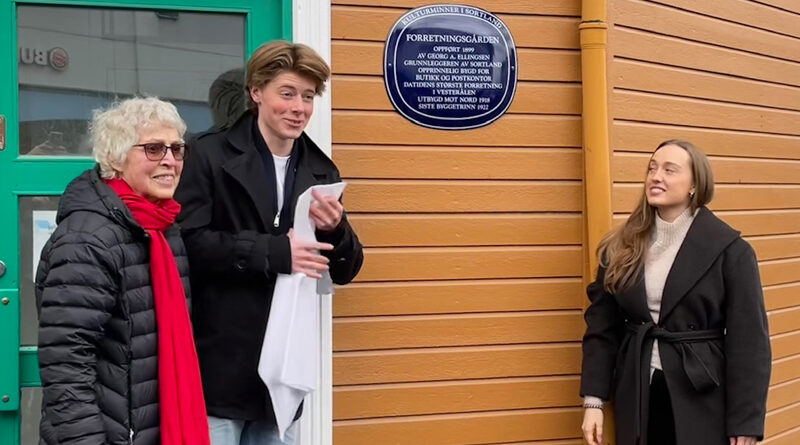 Blå skilt for byens historie