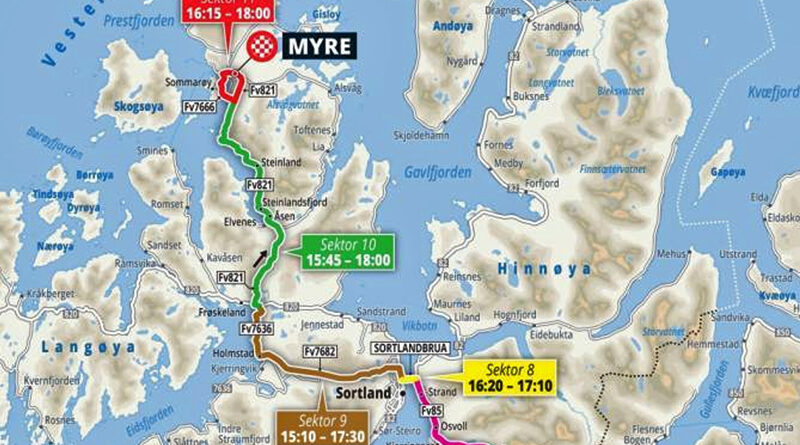 Sykkelritt gir stengte veier