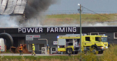 Hele bygget er brent ned