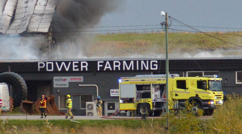 Hele bygget er brent ned